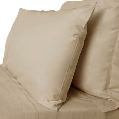 Light brown Egyptian cotton bed sheets