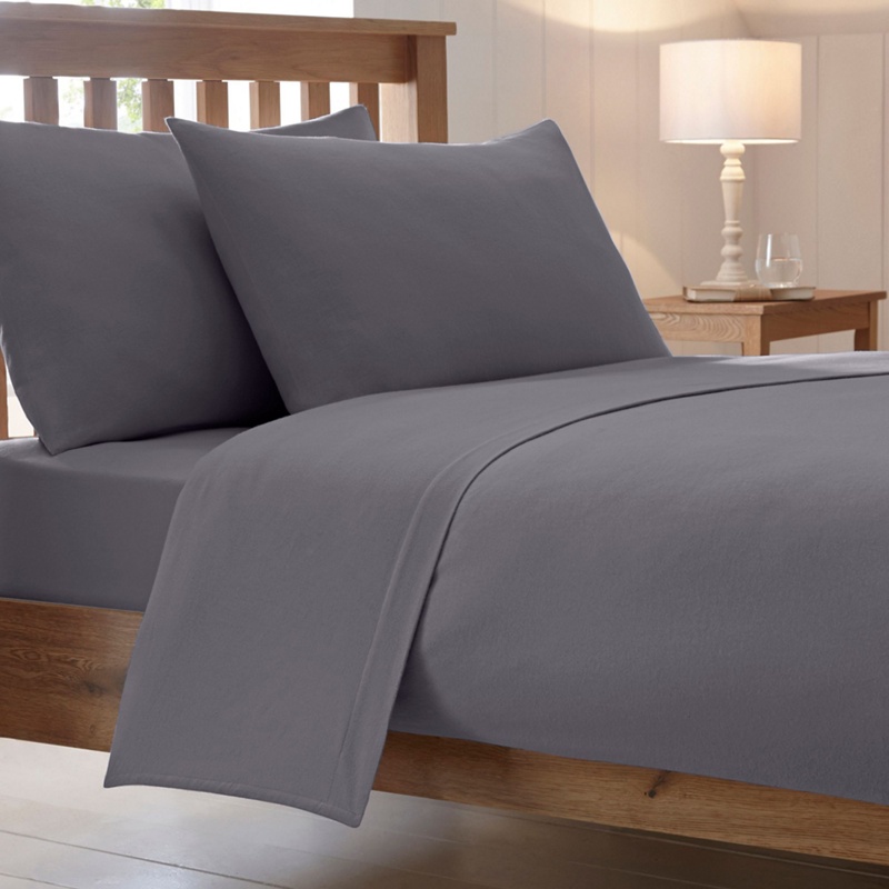 Home Collection - Grey Brushed Cotton Flannelette 200 Thread Count Duvet Cover Review