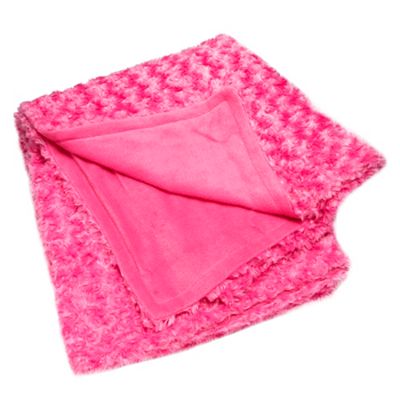 Pink faux fur throw