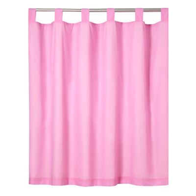 Girl's pink tab top lined curtains                                                                                              