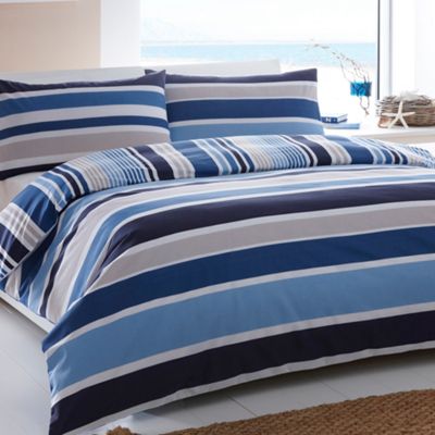 Blue Ocean stripe bedding set