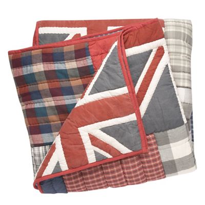 Union jack patchwork throw