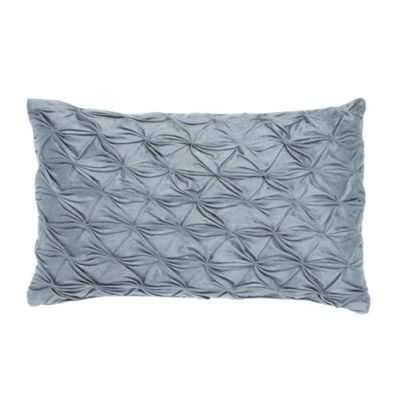 Designer blue stitch pleated cushion                                                                                            