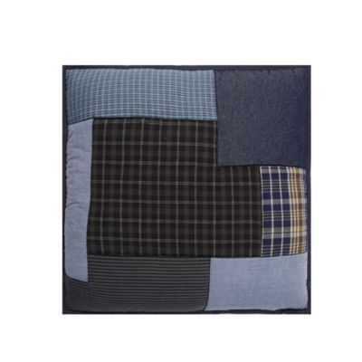 Designer blue patchwork cushion                                                                                                 