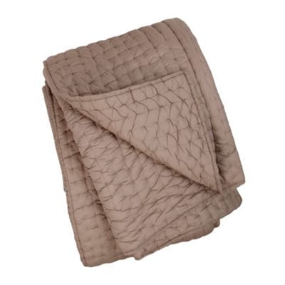 Light brown pinched throw