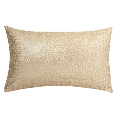 Gold sequin cushion