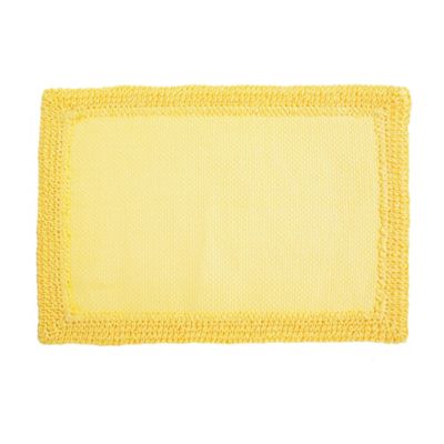 Yellow recycled paper placemat
