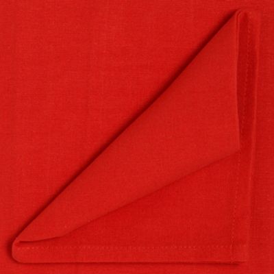 Set of four red cotton napkins                                                                                                  