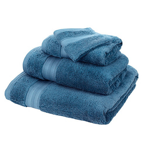 Home Collection Turquoise Egyptian cotton towels- at Debenhams