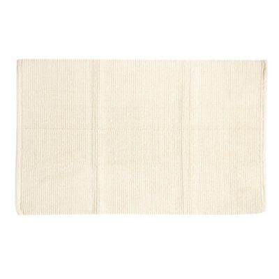 Cream knitted bath mat