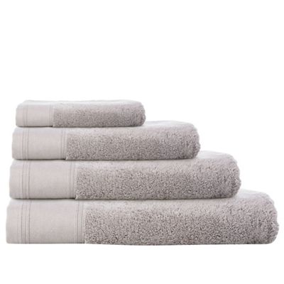 Silver 'Pima' cotton towel                                                                                                      