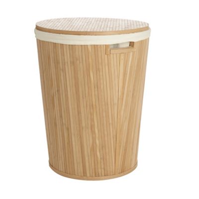 Light bamboo laundry basket