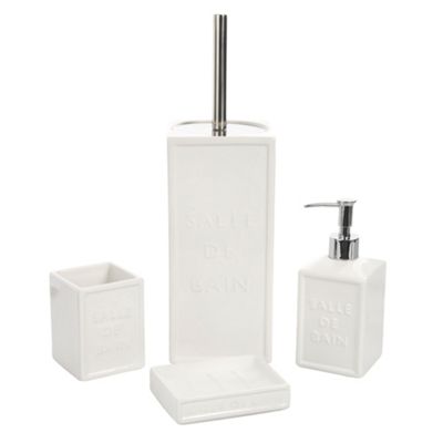 White Salle de Bain accessories