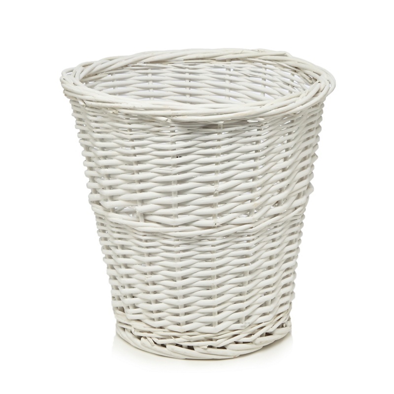 Home Collection - White Wicker Waste Basket Review