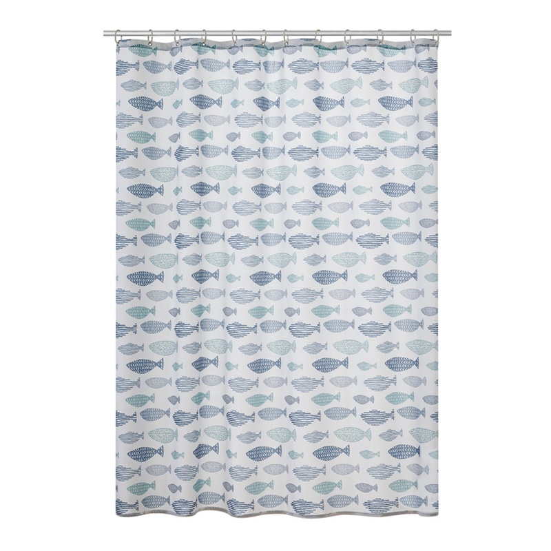 Home Collection - Blue Hastings Fish Print Shower Curtain Review