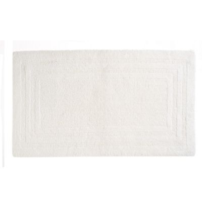 White luxury reversible bath mat                                                                                                