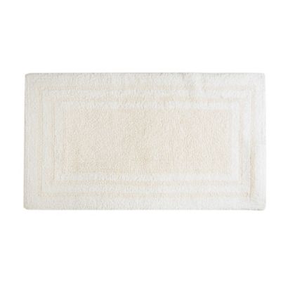 Cream luxury reversible bath mat