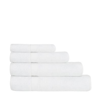 Debenhams White Zero Twist cotton towels .