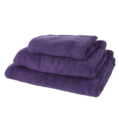 Half-price sale on Debenhams Dark purple combed cotton towels