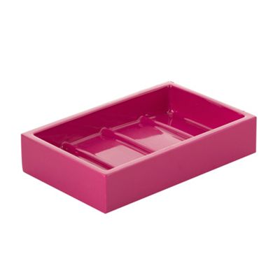 Dark pink resin soap dish