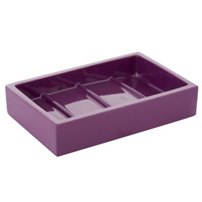 Debenhams Dark purple resin soap dish