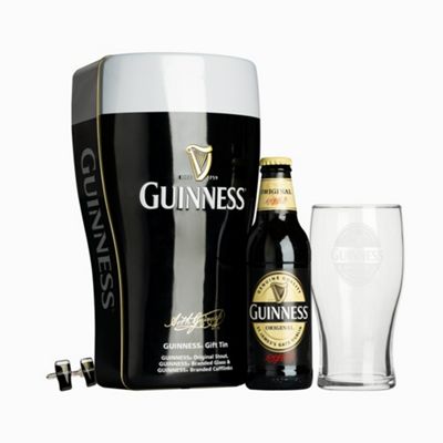 Guinness Drink, glass and cufflinks gift tin set