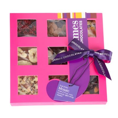 Fruit And Nut mosaic chocolate slab