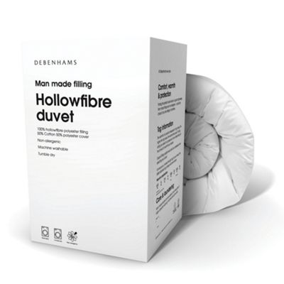White hollowfibre 4.5 tog duvet