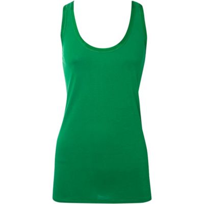 Bright Green silk trim vest