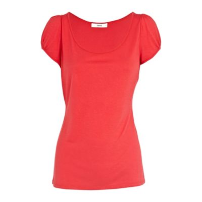Orange scoop neck t-shirt