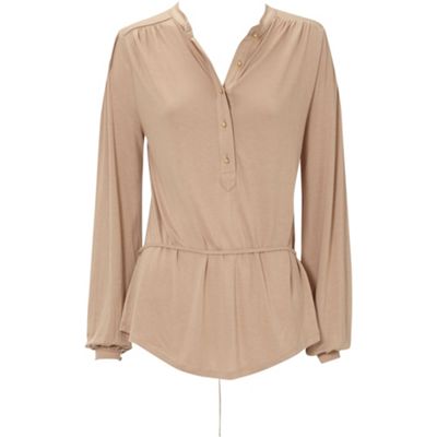 Oasis Tan palmer blouse