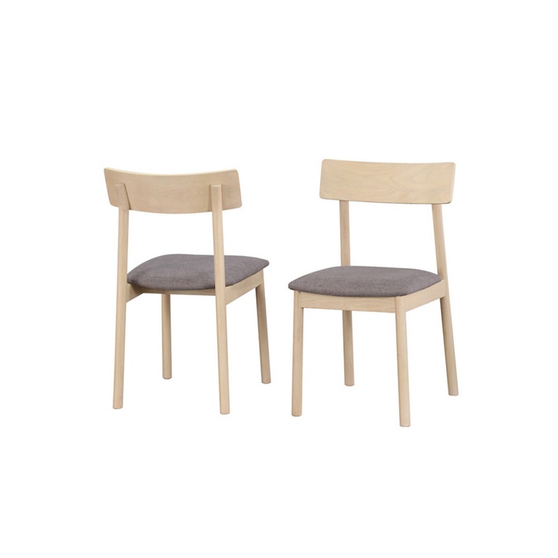 Debenhams - Pair Of Oak 'Contempo' Dining Chairs With Grey Fabric Seat Pad Review