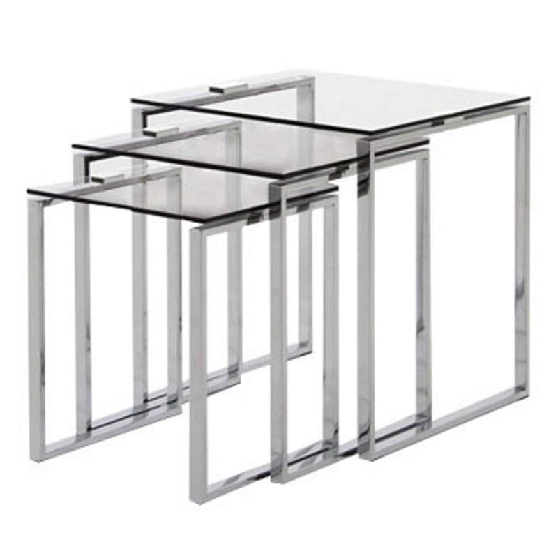 Debenhams - Chrome And Glass 'Alberta' Nest Of 3 Tables Review