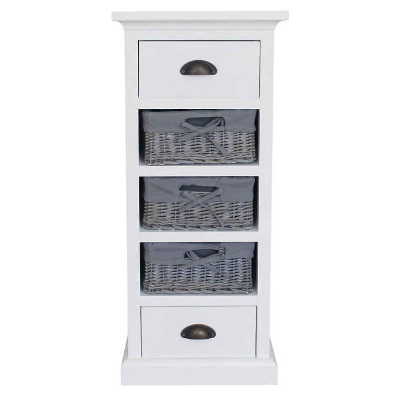 Debenhams - White And Grey Wicker 'Sandringham' 5 Drawer Chest Review