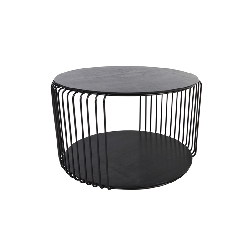 Debenhams - Black Wire Cage Oak Round Coffee Table Review