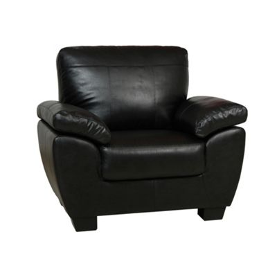 Black bonded leather Torino chair