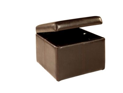 Dark brown Kubic bonded leather storage cube - Was £199/€270