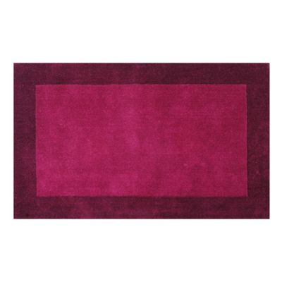 Red framed rectangular rug