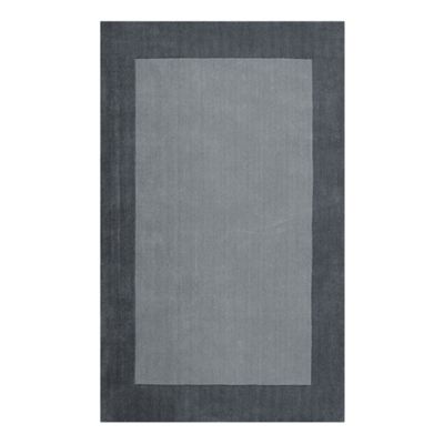 Grey framed rectangular rug