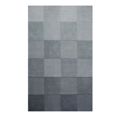 Grey Squares panelled rug