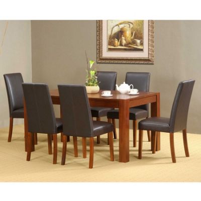 Debenhams Dark solid oak Newport dining table