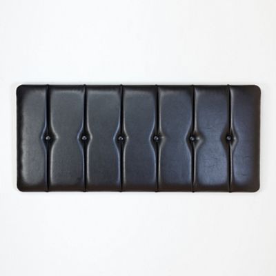 Black bonded leather Chiswick headboard