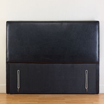 Black bonded leather Knightsbridge headboard