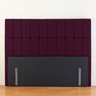 Plum fabric Kensington headboard