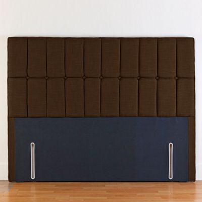 Debenhams Chocolate brown fabric Kensington headboard