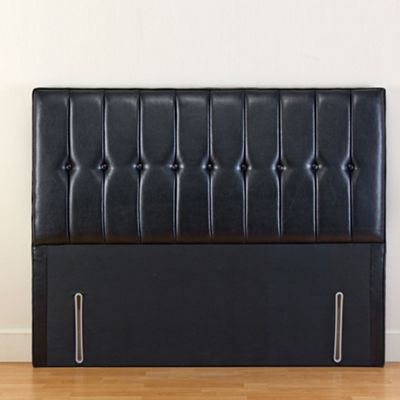 Black bonded leather Kensington headboard