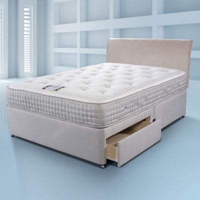 White Touch Latex 2000 divan and mattress set