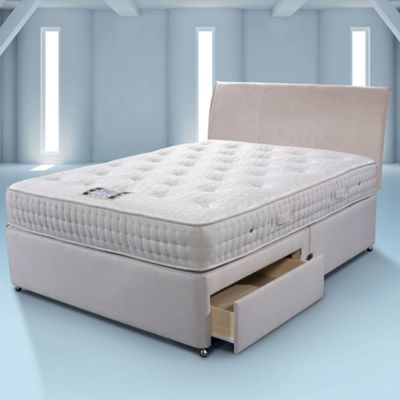 Cream Touch Latex 1400 divan and mattress set