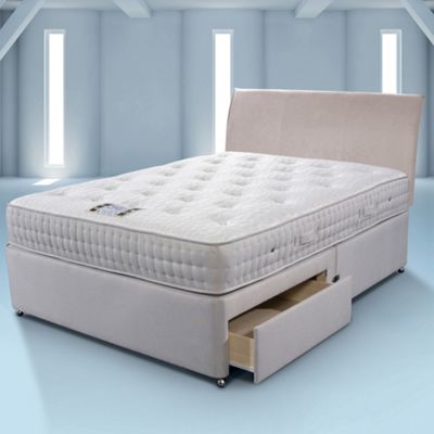 Cream Touch Latex 1400 divan and mattress set