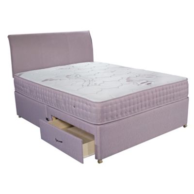 Sleepeezee Lilac Touch Supreme 1400 divan and mattress set